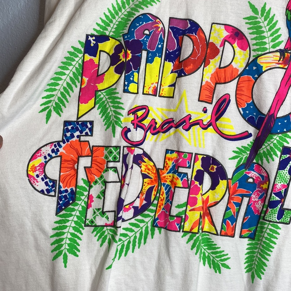 Vintage neon colored graphic oversized tee Brazil graphic - Picture 3 of 7